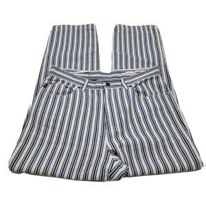 Vintage Lauren Jeans Co. Ralph Lauren White Blue Striped Jeans Size 8